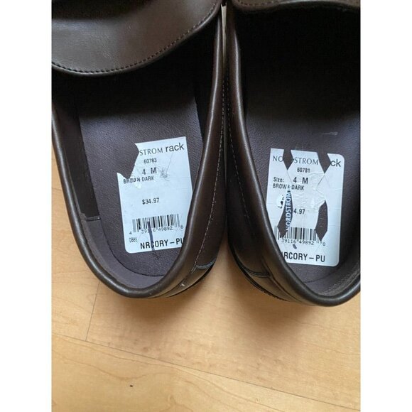 Nordstrom Rack BNWT brownl"Myles" penny oafers boys NEW - Picture 4 of 7
